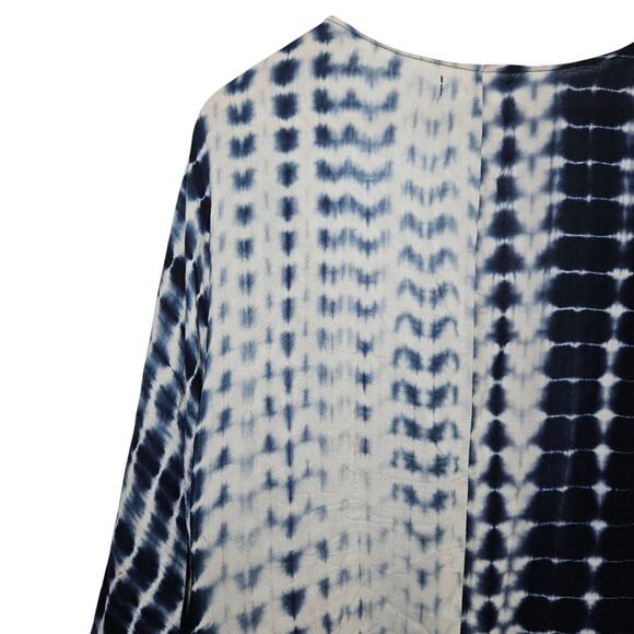 Natural Life Womens OS Tie Dye Beach Coastal Tie Front Kimono Boho Resort Beach - Picture 5 of 14